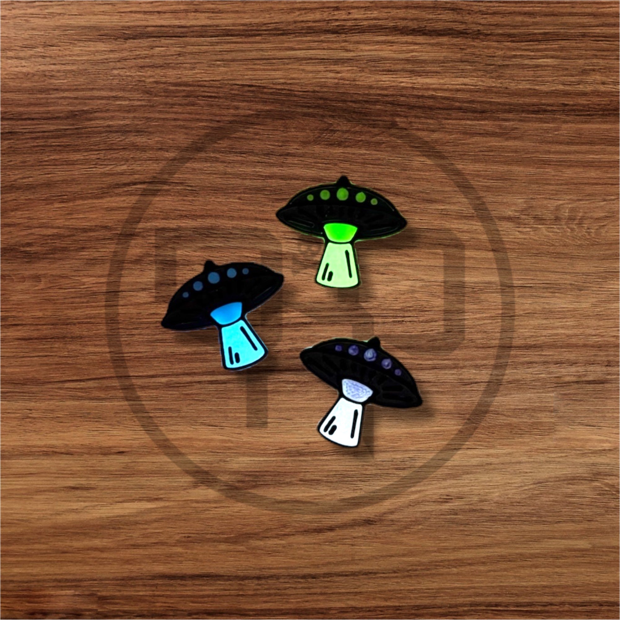 Lil Glowing Spaceship | Kandi Beads | Shoe Charms