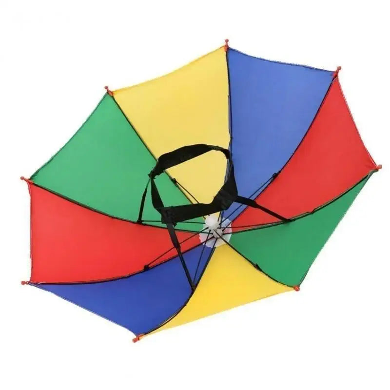 Foldable Rainbow Sunshade Umbrella Hat