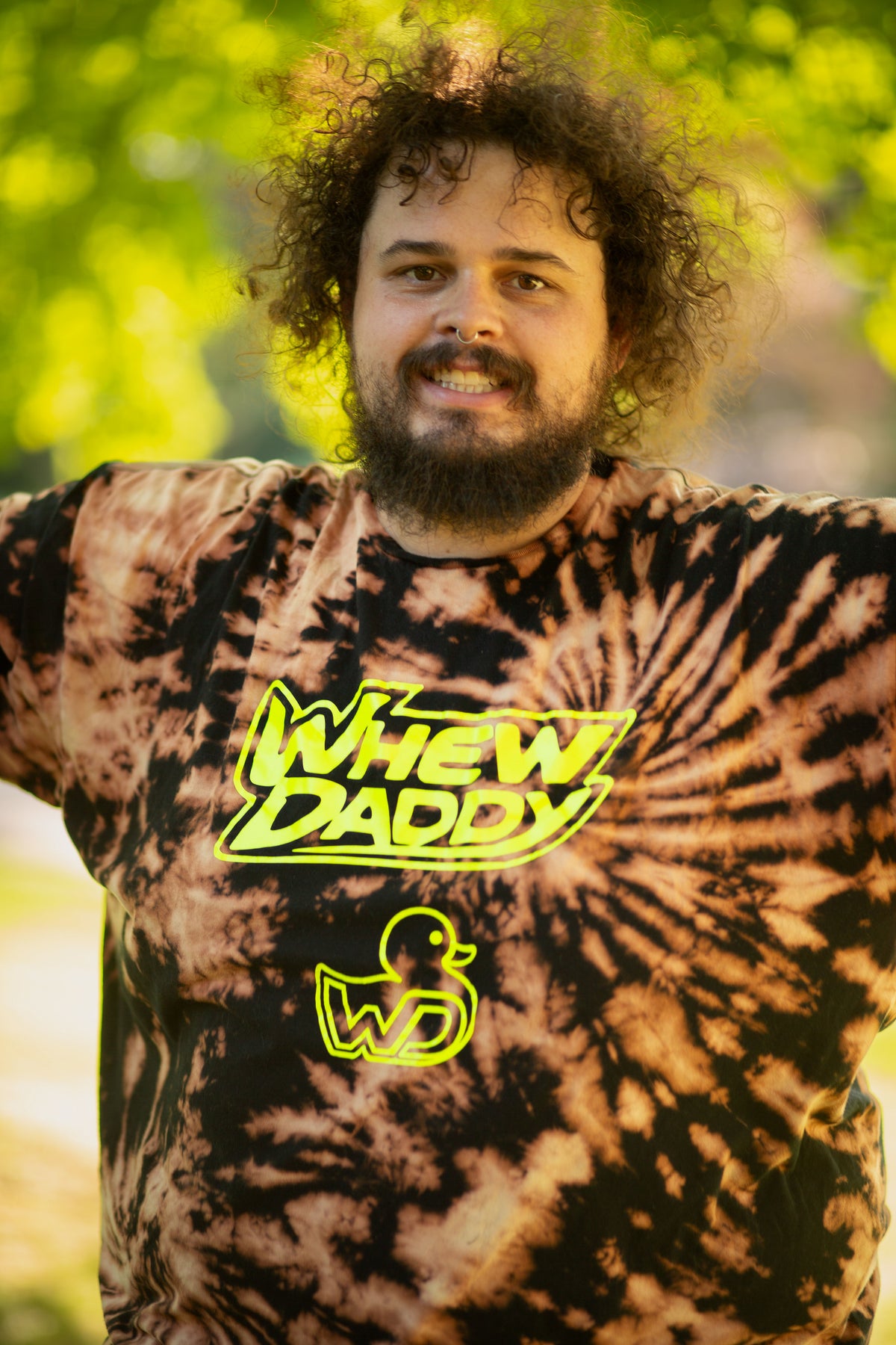 Whew Daddy UV Reactive Bleach-Dyed Artist Tee