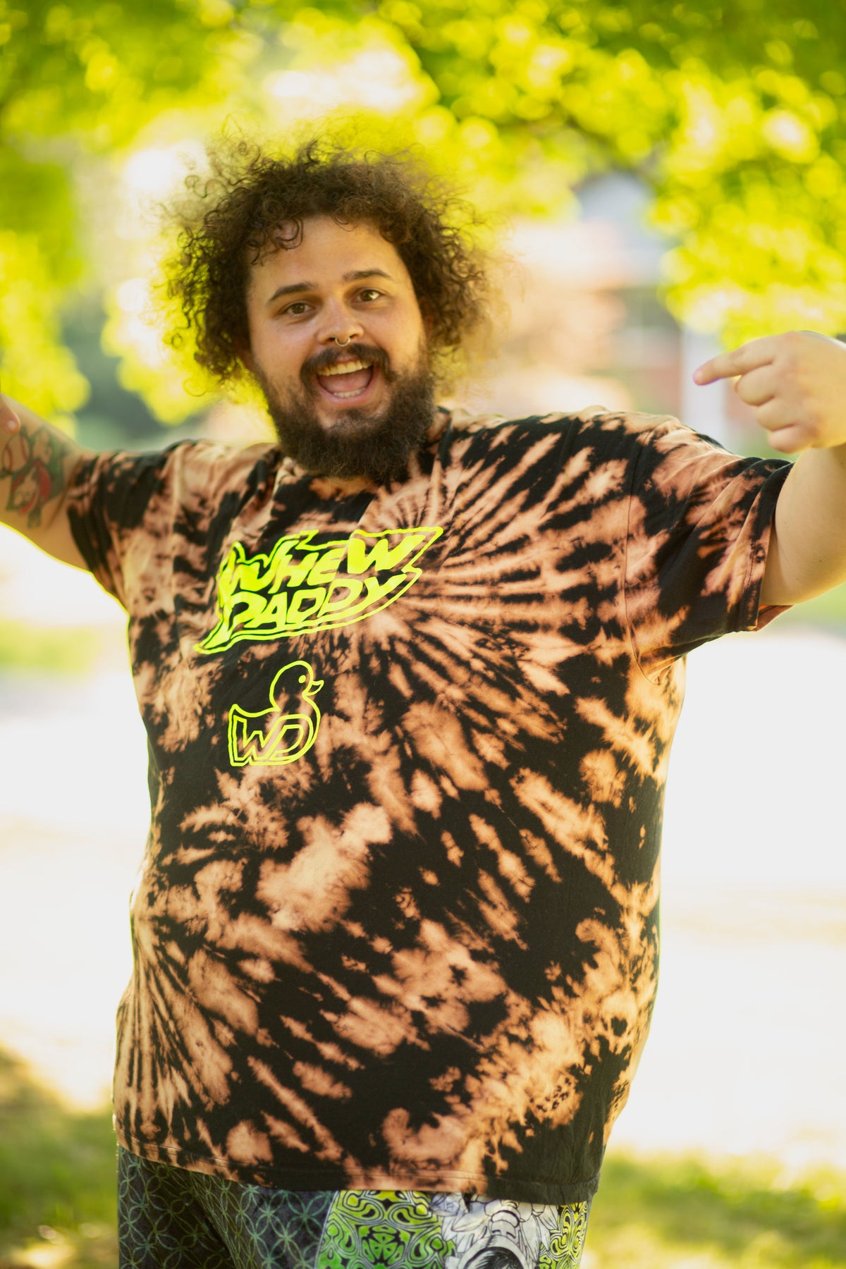 Whew Daddy UV Reactive Bleach-Dyed Artist Tee